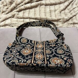 Vera Bradley Black and Brown Paisley Shoulder Bag